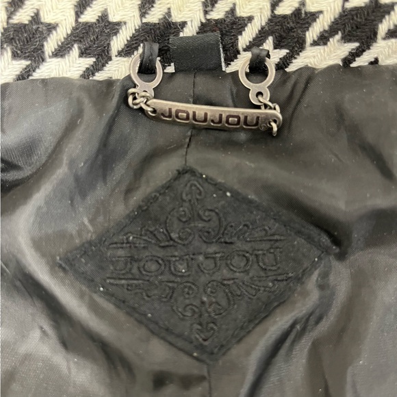 JouJou Fashion Houndstooth mid-length Peacoat (Pea Coat) - Picture 6 of 12